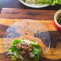 Lemongrass Beef with Rice Paper